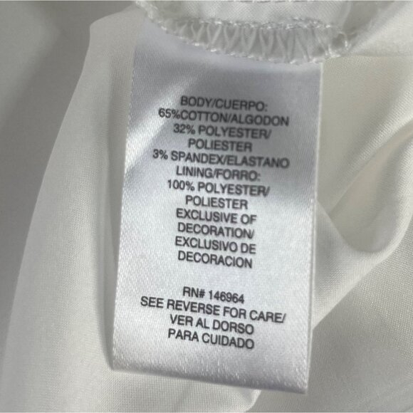 Isabel & Nina Dress Womens 14 White New WOT Button Up Knee Length Belted - Picture 7 of 9